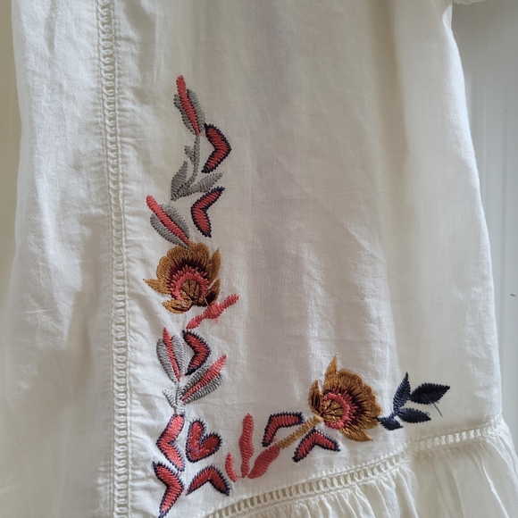 Free People Ivory Floral Embroidered Dress - Picture 7 of 8